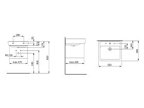 LAUFEN Pro A Wall Basin 1 Taphole 550 x 480mm White