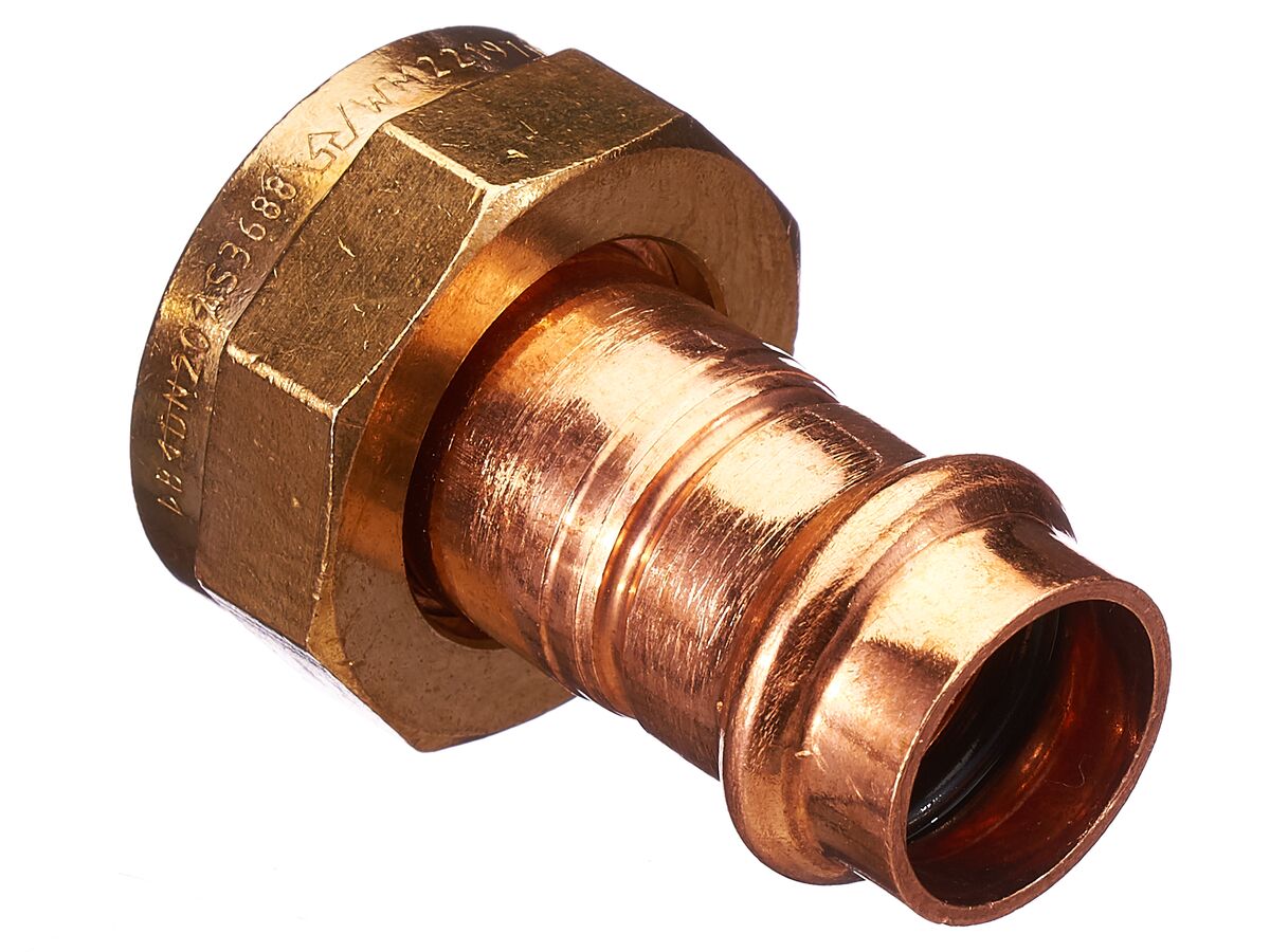 >B< Press Valve Adaptor 1" BSP x 20mm Copper