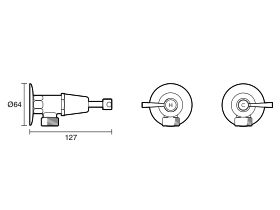 Technical Drawing - Phoenix Gen X Lever Washing Machine Stops Chrome