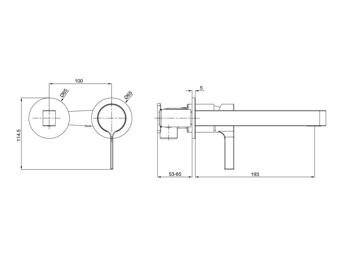 Mizu Stream Wall Mixer Set