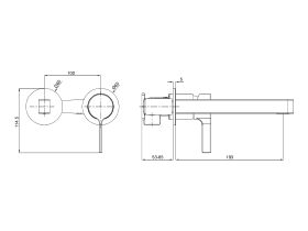 Mizu Stream Wall Mixer Set
