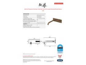 Specification Sheet - Milli Etch Progressive Wall Basin/Bath Mixer Tap Set with Square Backplate Brushed Bronze