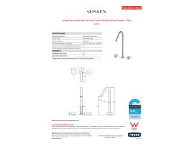 Specification Sheet - Sussex Pure Vessel Basin Set with Cirque Textured Handles Chrome (5 Star)