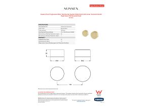 Specification Sheet - Sussex Pure Progressive Mixer Tap Diverter System Right Hand with Linear Textured Handle Right Hand PVD Brushed Gold