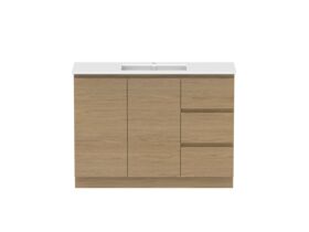 Hero - Posh Domaine 1200mm Floor Mount Vanity Unit Conventional Single Bowl Matte White Ceramic Top