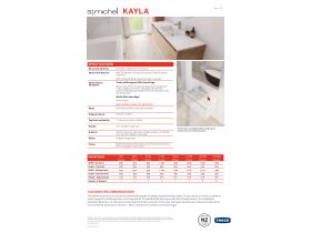 Technical Guide - Kayla Wall Hung Vanity Unit Integrated Top