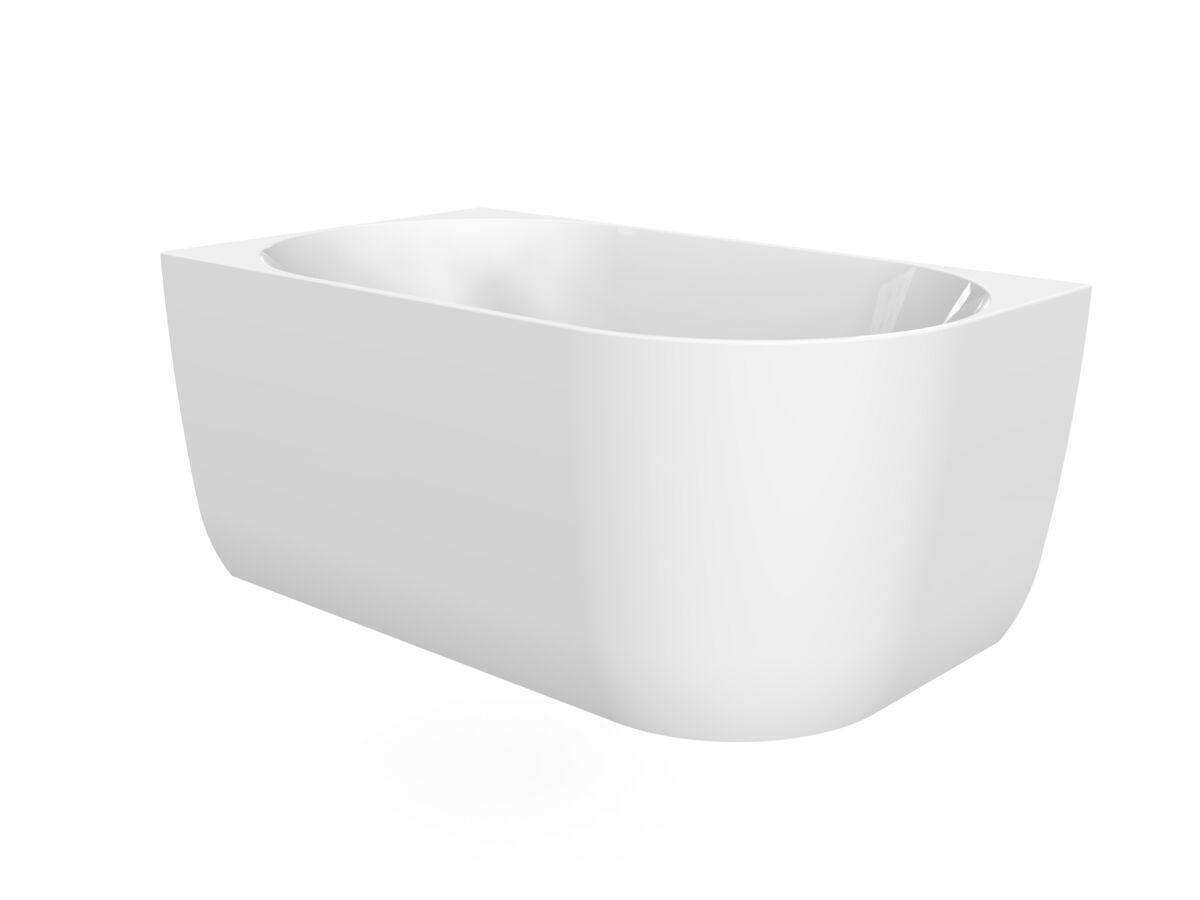 Posh Solus Back To Corner Freestanding Bath 1300 Left Corner White