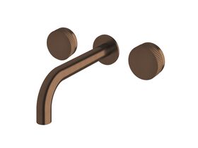 Sussex Pure Bath Set 200mm with Linear Textured Handles PVD Brushed Bronze