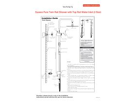 Installation Instructions - Sussex Pure Twin Rail Shower with Top Rail Water Inlet (3 Star)