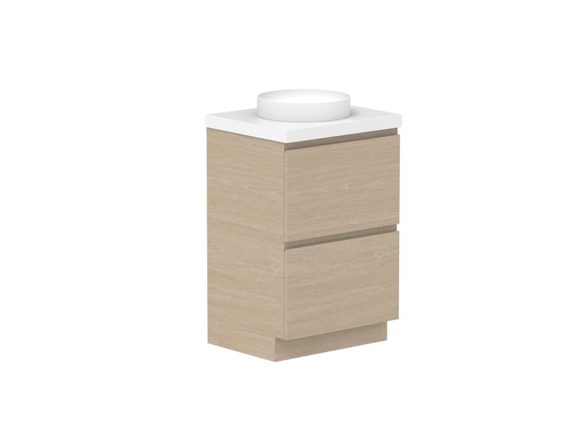 Supporting Image - Posh Domaine All-Drawer Twin 600mm Floor Mounted Vanity Unit 50mm Top