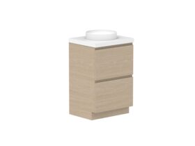 Supporting Image - Posh Domaine All-Drawer Twin 600mm Floor Mounted Vanity Unit 50mm Top
