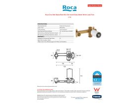 Specification Sheet - Roca Ona Wall Basin/Bath Mixer Set Inwall Body Matte White