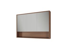 Supporting Image - Kado Aspect 1200mm Mirror Cabinet Three Doors with Shelf and Surround View - Boston Oak