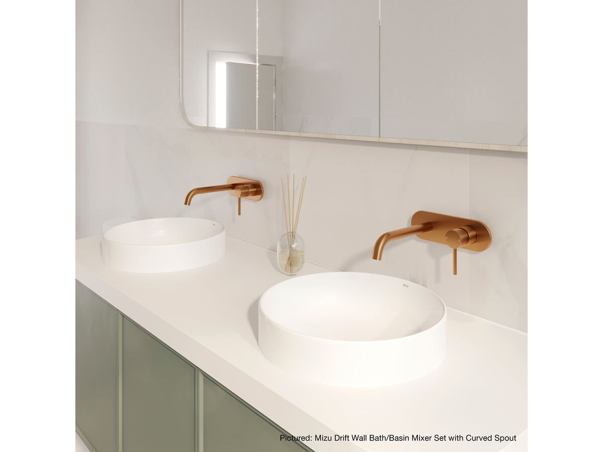 In Situ - Mizu Drift Wall Bath/Basin Mixer Set with Curved Spout