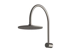 Sussex Pure Hi-Rise Shower Curved with 250mm Shower Head Brushed Gunmetal (3 Star)