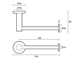 Mizu Drift Straight Toilet Roll Holder