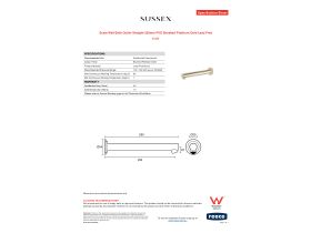 Specification Sheet - Scala Wall Bath Outlet Straight 250mm PVD Brushed Platinum Gold Lead Free