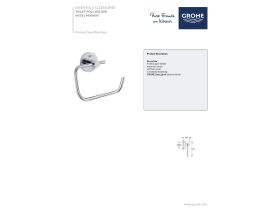 Technical Guide - GROHE Essentials Accessories Toilet Roll Holder Chrome
