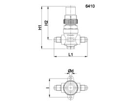 Castel Packed Cap Line Valve Flare
