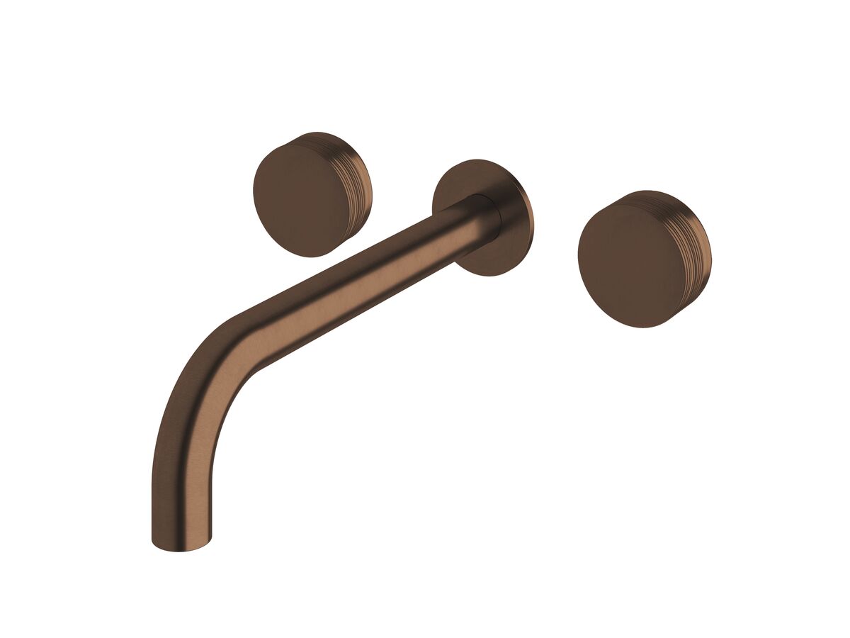 Sussex Pure Bath Set 250mm with Cirque Textured Handles PVD Brushed Bronze