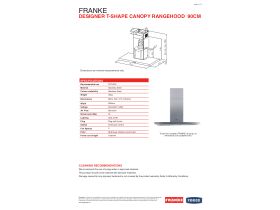 Technical Guide - Franke Designer T-Shaped Rangehood 90cm Stainless Steel