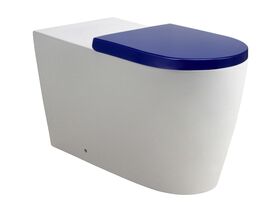 Wolfen 800 Back To Wall Rimless Pan with Double Flap Seat Blue (4 Star)