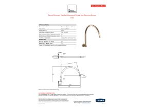 Specification Sheet - Faucet Strommen Vara Wall Gooseneck Shower Arm Discovery Bronze