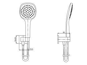 Mizu Bloc MK2 Handshower with Wall Bracket 1 Function (3 Star)