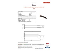 Specification Sheet - Faucet Strommen Vara Wall Bath Outlet 200mm Armada Bronze (6 Star) Lead Free