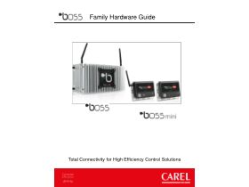 Installation Instructions - CAREL Boss Family Hardware Guide