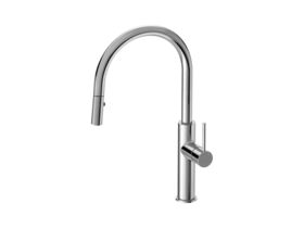 Hero - Mizu Drift Pull Out Gooseneck Sink Mixer Curve 2 Function Chrome (5 Star)