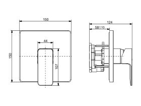 American Standard Cygnet Shower Mixer Chrome