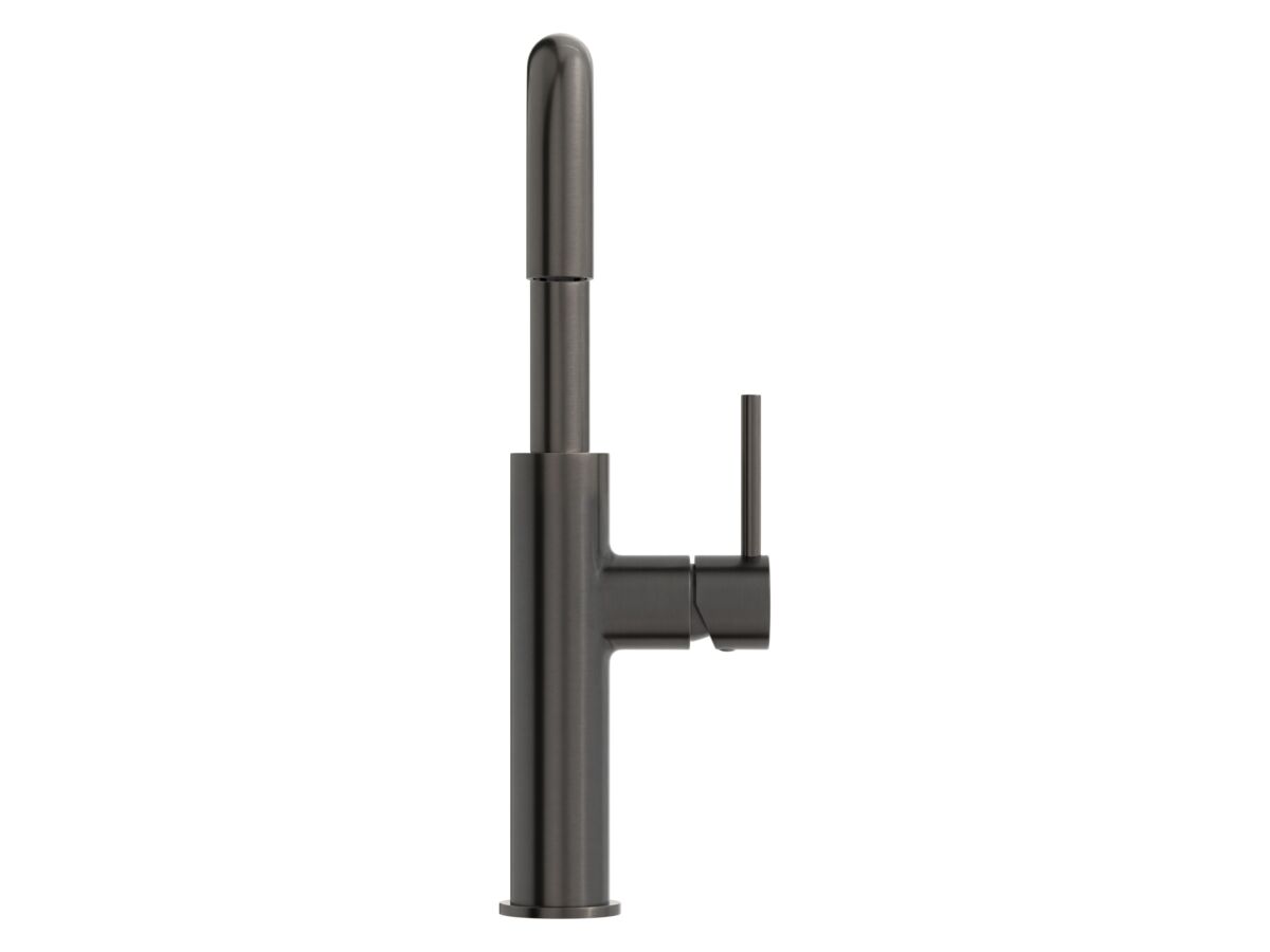 Supporting Image 2 - Mizu Drift Gooseneck Sink Mixer Tap Square Brushed Gunmetal (5 Star) Lead Free