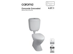 Technical Guide - Caroma Concorde Toilet Pan Concealed S Trap White (4 Star)
