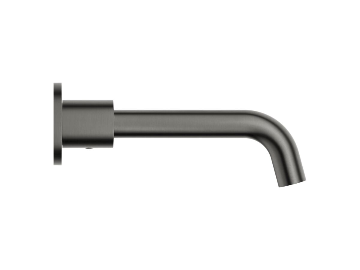 Supporting Image - Mizu Drift Dial Wall Basin/Bath Set 200mm Brushed Gunmetal (6 Star) Lead Free - Side