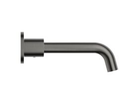 Supporting Image - Mizu Drift Dial Wall Basin/Bath Set 200mm Brushed Gunmetal (6 Star) Lead Free - Side