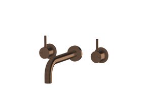 Sussex Scala 25 Wall Basin Set Curved 200mm LUX PVD Brushed Rare Bronze (3 Star)