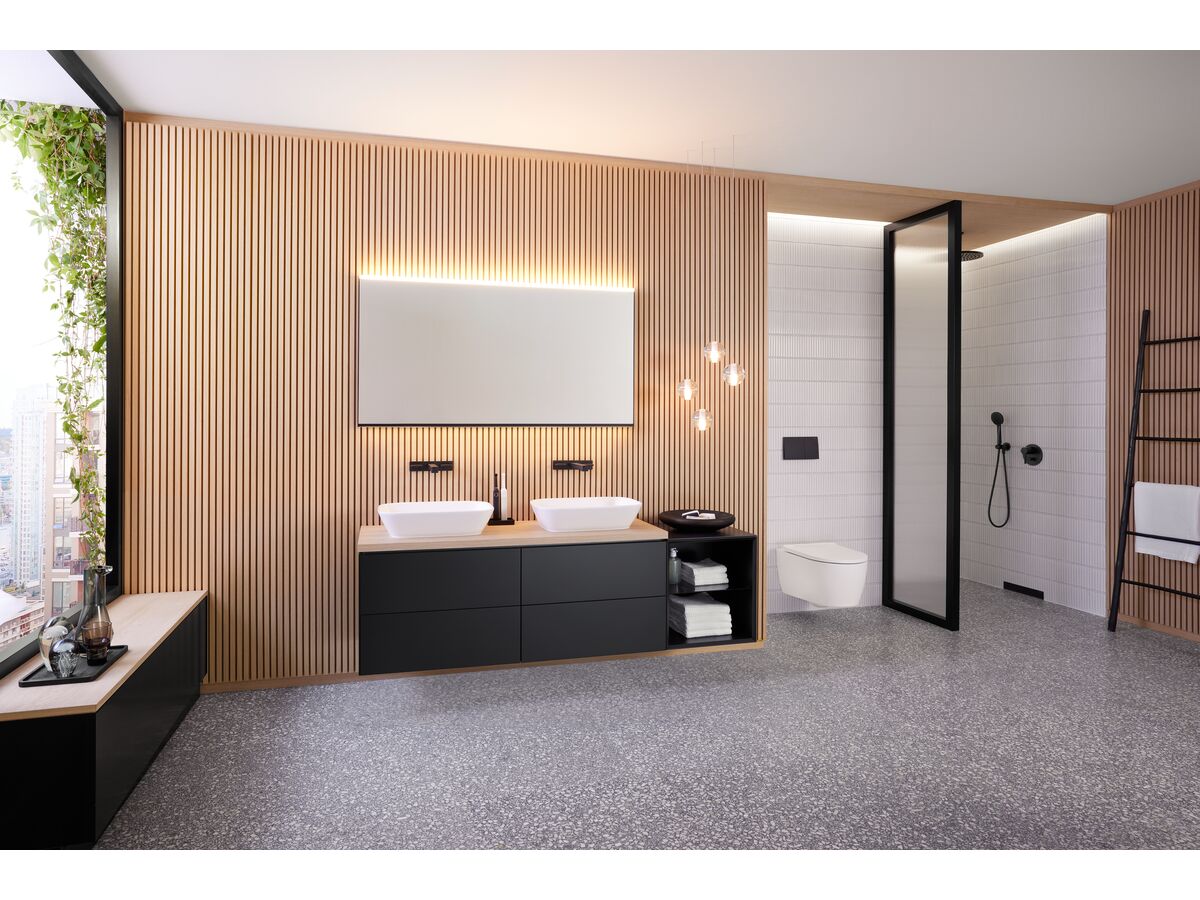 Geberit Sigma 70 Dual Flush Button Matt Black Easy Clean Coating