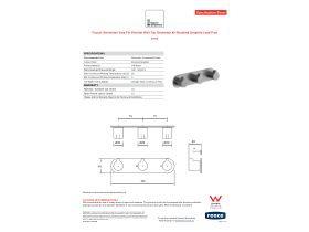 Specification Sheet - Faucet Strommen Vara Fin Wall Top Assembly with Diverter Kit Brushed Graphite Lead Free