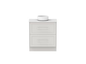 Hero - Kado Lux Ensuite All Drawer Twin 750mm Floor Mount Centre Basin 20mm Top