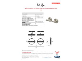 Specification Sheet - Milli Etch Progressive Dual Mixer Tap System with Round Backplate Brushed Nickel