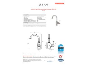 Specification Sheet - Kado Era Basin Mixer Brushed Nickel (5 Star) Lead Free