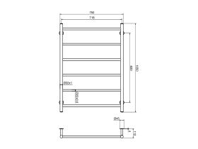 Mizu Drift MK2 750 x 1050mm Heated Towel Rail