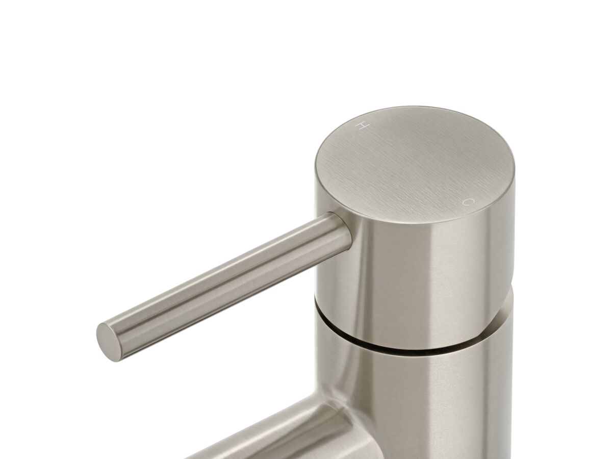 Supporting Image 3 - Mizu Drift Basin Mixer Curved Spout Brushed Nickel (6 Star) Lead Free