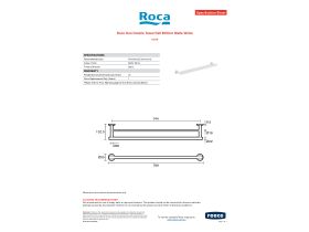 Specification Sheet - Roca Ona Double Towel Rail 800mm Matte White