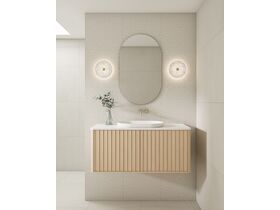 In Situ - Omvivo Venice 600mm Semi Inset Basin Solid Surface White