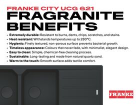 Franke City Fragranite Double Bowl with Drainer Inset Sink Benefits