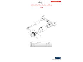 Component Listing - Milli Etch Wall Mixer Tap Set Inwall Body