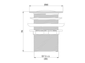 Mizu Plug & Waste 40mm Push/ Plug Chrome