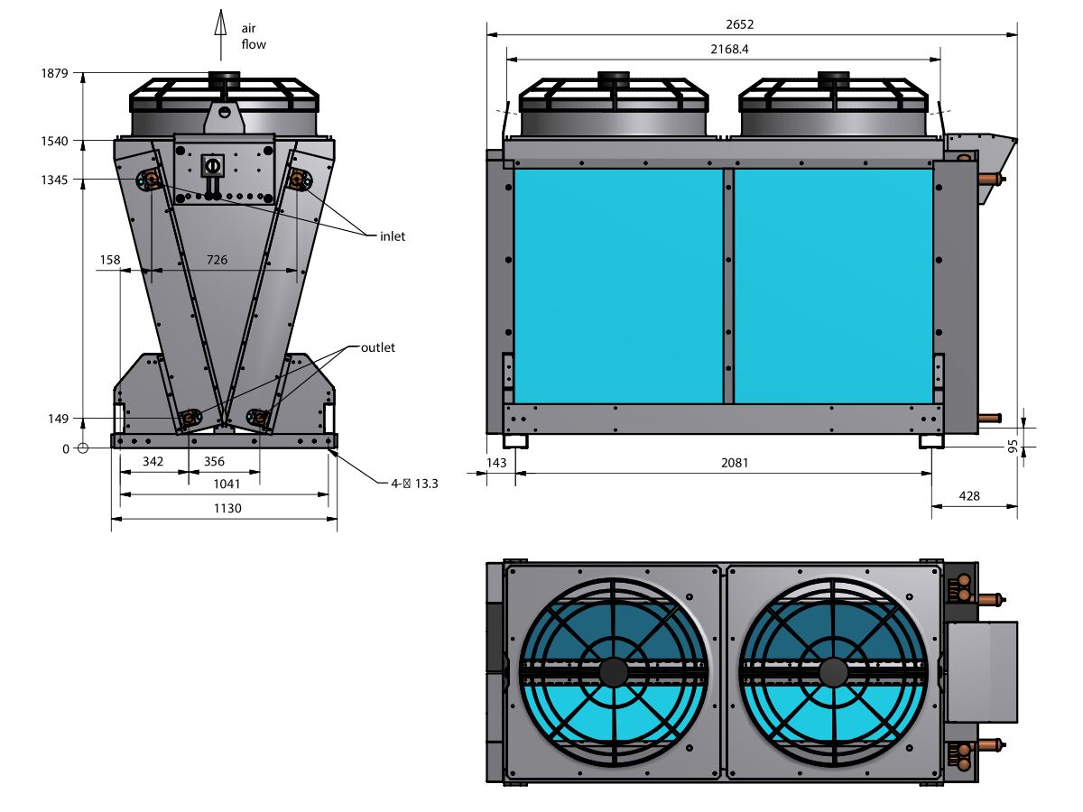 Cabero V Shaped Condenser ACW099A2.2/2N